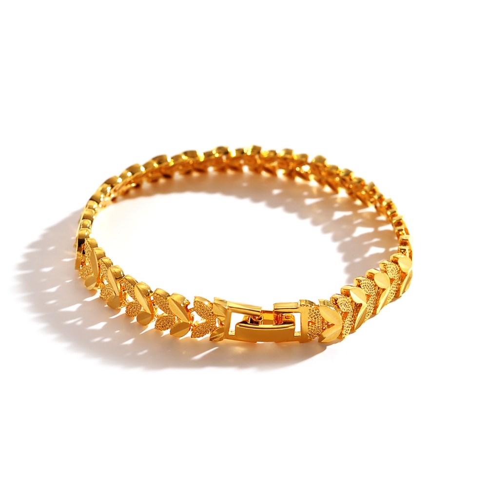 Rhodium Plated Cubic Ziron Stylish Bracelet Gold - Perfii in Saudi Kuwait