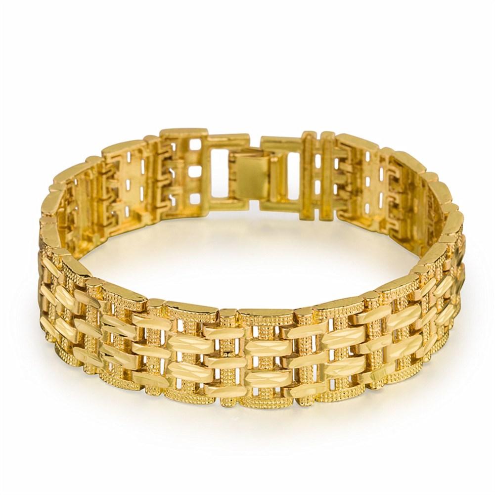 Rhodium Plated Cubic Ziron Stylish Bracelet Gold - Perfii in Saudi Kuwait