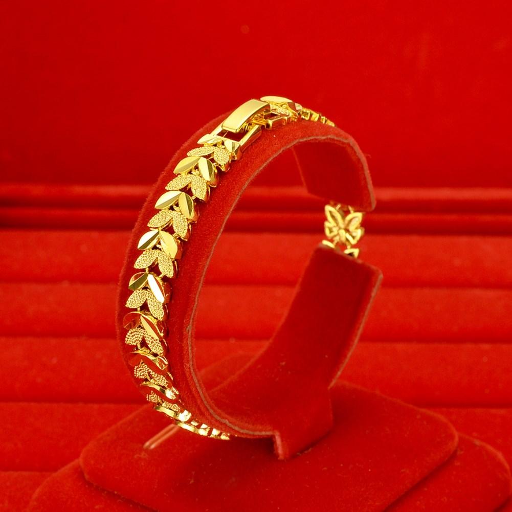 Rhodium Plated Cubic Ziron Stylish Bracelet Gold - Perfii in Saudi Kuwait