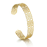 Rhodium Plated Cubic Ziron Stylish Bracelet Gold