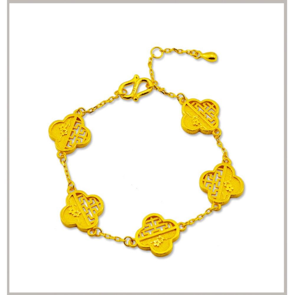 Rhodium Plated Cubic Ziron Stylish Bracelet Gold - Perfii in Saudi Kuwait