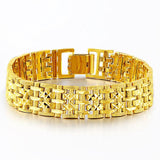 Rhodium Plated Cubic Ziron Stylish Bracelet Gold