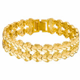 Rhodium Plated Cubic Ziron Stylish Bracelet Gold