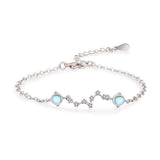 Rhodium Plated Cubic Ziron Stylish Bracelet Multicolour