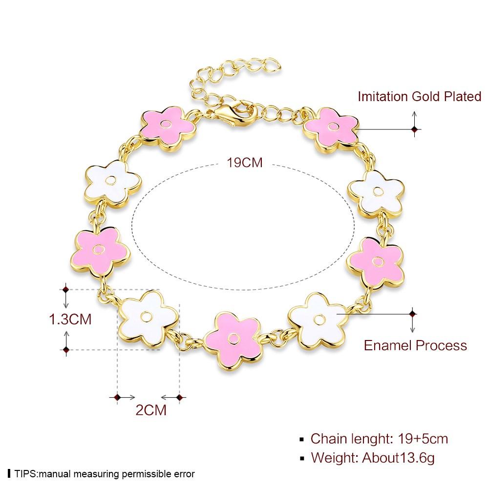 Rhodium Plated Cubic Ziron Stylish Bracelet Pink - Perfii in Saudi Kuwait