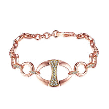 Load image into Gallery viewer, Rhodium Plated Cubic Ziron Stylish Bracelet Rose Gold - Perfii in Saudi Kuwait