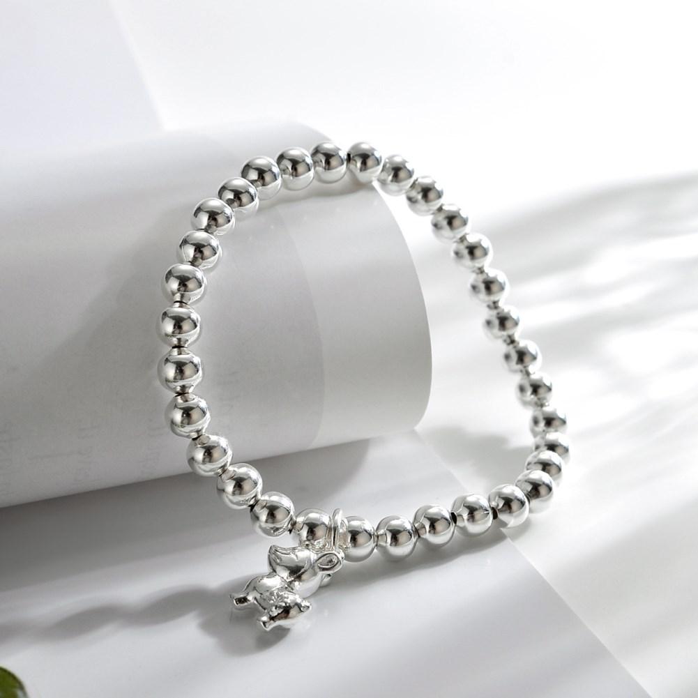 Rhodium Plated Cubic Ziron Stylish Bracelet Silver - Perfii in Saudi Kuwait