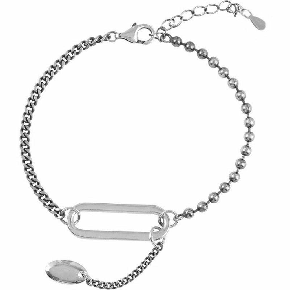 Rhodium Plated Cubic Ziron Stylish Bracelet Silver - Perfii in Saudi Kuwait