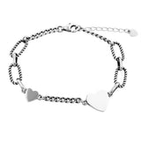 Rhodium Plated Cubic Ziron Stylish Bracelet Silver