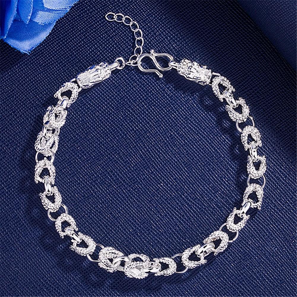 Rhodium Plated Cubic Ziron Stylish Bracelet Silver - Perfii in Saudi Kuwait