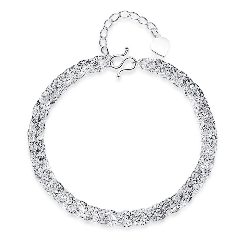 Rhodium Plated Cubic Ziron Stylish Bracelet Silver - Perfii in Saudi Kuwait