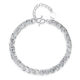 Rhodium Plated Cubic Ziron Stylish Bracelet Silver