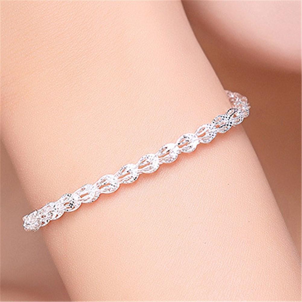 Rhodium Plated Cubic Ziron Stylish Bracelet Silver - Perfii in Saudi Kuwait