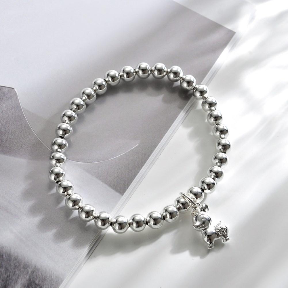 Rhodium Plated Cubic Ziron Stylish Bracelet Silver - Perfii in Saudi Kuwait