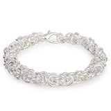 Rhodium Plated Cubic Ziron Stylish Bracelet Silver