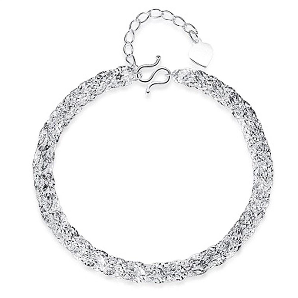 Rhodium Plated Cubic Ziron Stylish Bracelet Silver - Perfii in Saudi Kuwait