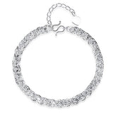 Rhodium Plated Cubic Ziron Stylish Bracelet Silver