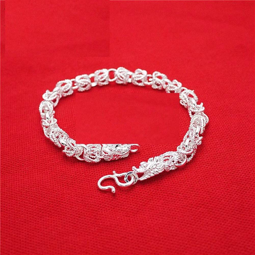 Rhodium Plated Cubic Ziron Stylish Bracelet Silver - Perfii in Saudi Kuwait