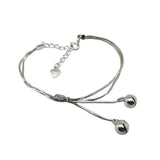 Rhodium Plated Cubic Ziron Stylish Bracelet Silver