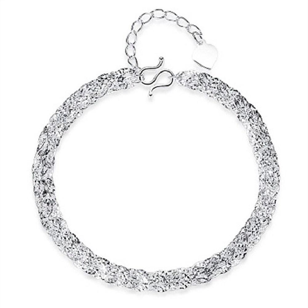 Rhodium Plated Cubic Ziron Stylish Bracelet Silver - Perfii in Saudi Kuwait