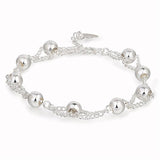 Rhodium Plated Cubic Ziron Stylish Bracelet Silver