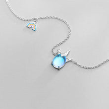 Load image into Gallery viewer, Rhodium Plated Ziron Studded Pendant Necklace Multicolour - Perfii in Saudi Kuwait