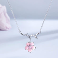 Load image into Gallery viewer, Rhodium Plated Ziron Studded Pendant Necklace Pink - Perfii in Saudi Kuwait
