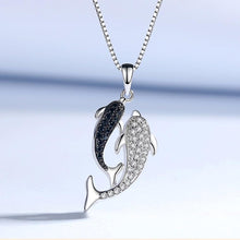 Load image into Gallery viewer, Rhodium Plated Ziron Studded Pendant Necklace Silver - Perfii in Saudi Kuwait