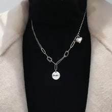 Load image into Gallery viewer, Rhodium Plated Ziron Studded Pendant Necklace Silver - Perfii in Saudi Kuwait