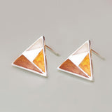Rhodium Plated Ziron Stylish Earrings Orange