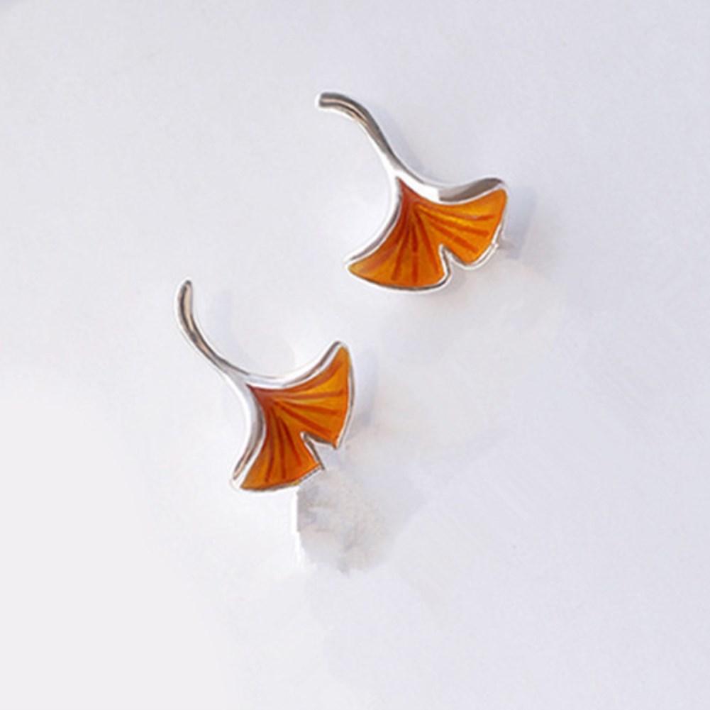 Rhodium Plated Ziron Stylish Earrings Orange - Perfii in Saudi Kuwait
