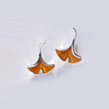 Load image into Gallery viewer, Rhodium Plated Ziron Stylish Earrings Orange - Perfii in Saudi Kuwait