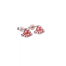 Load image into Gallery viewer, Rhodium Plated Ziron Stylish Earrings Red - Perfii in Saudi Kuwait