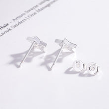 Load image into Gallery viewer, Rhodium Plated Ziron Stylish Earrings Silver - Perfii in Saudi Kuwait
