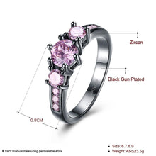 Load image into Gallery viewer, Rhodium Plated Ziron Stylish Ring Size 6 Pink - Perfii in Saudi Kuwait