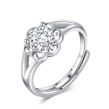 Load image into Gallery viewer, Rhodium Plated Ziron Stylish Ring Size 7 Silver - Perfii in Saudi Kuwait