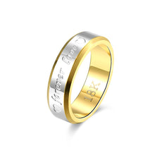 Load image into Gallery viewer, Rhodium Plated Ziron Stylish Ring Size 8 Gold - Perfii in Saudi Kuwait