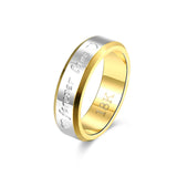 Rhodium Plated Ziron Stylish Ring Size 8 Gold