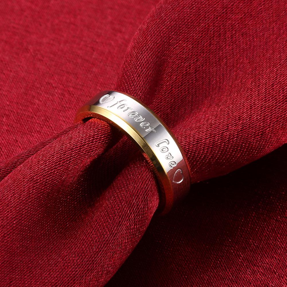 Rhodium Plated Ziron Stylish Ring Size 8 Gold - Perfii in Saudi Kuwait