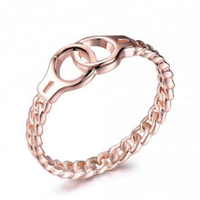 Load image into Gallery viewer, Rhodium Plated Ziron Stylish Ring Size 8 Rose Gold - Perfii in Saudi Kuwait