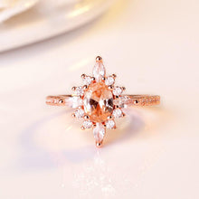 Load image into Gallery viewer, Rhodium Plated Ziron Stylish Ring Size 8 Rose Gold - Perfii in Saudi Kuwait