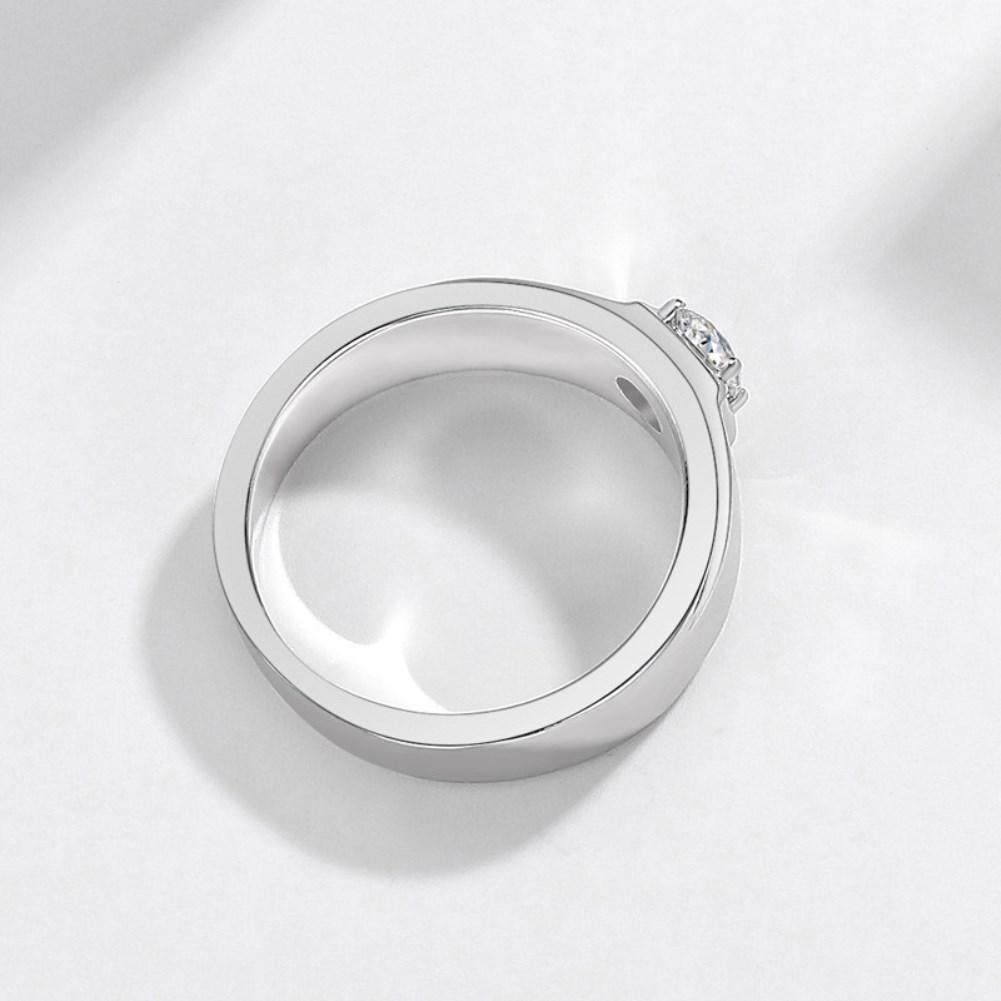 Rhodium Plated Ziron Stylish Ring Size 8 Silver - Perfii in Saudi Kuwait