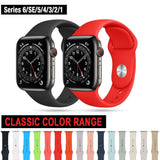 Solid Silicone Bands For Apple Watch 6/SE/5/4/3/2/1 Classic Strap Replacement