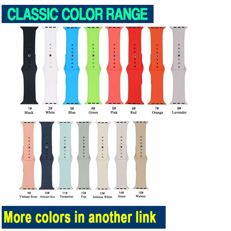 Solid Silicone Bands For Apple Watch 6/SE/5/4/3/2/1 Classic Strap Replacement - Perfii in Saudi Kuwait