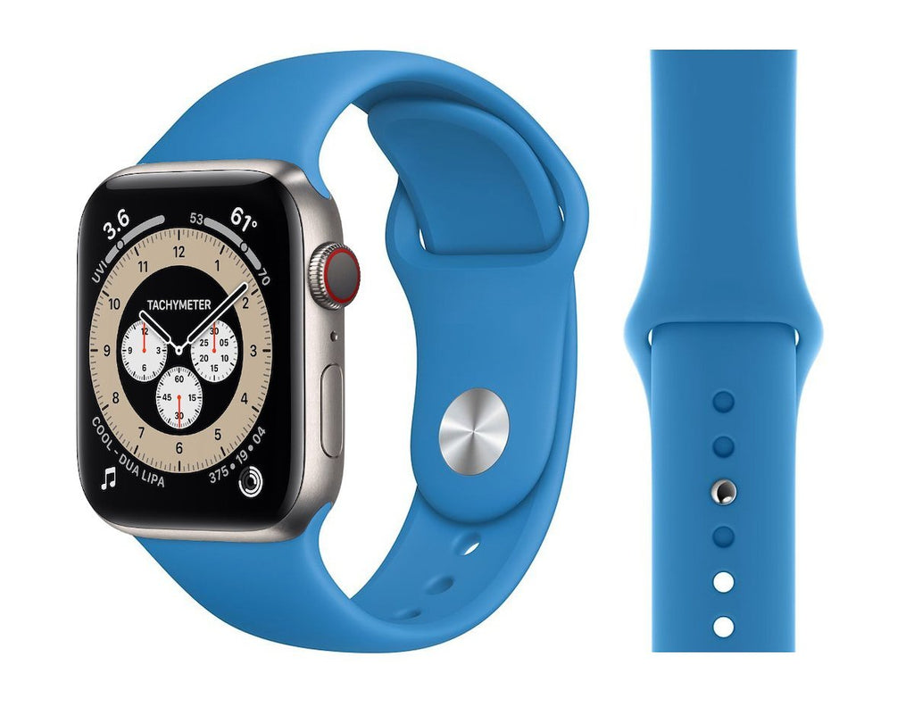 Solid Silicone Bands For Apple Watch 6/se/5/4/3/2/1 Dynamic Strap Replacement - Perfii in Saudi Kuwait