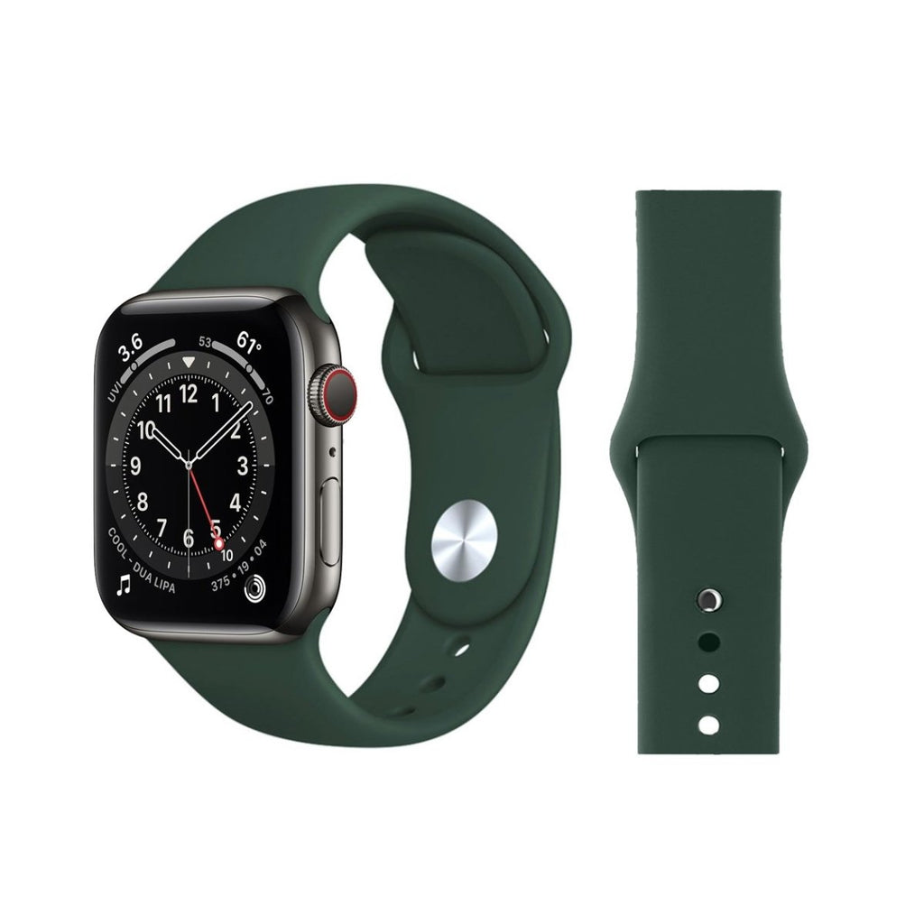 Solid Silicone Bands For Apple Watch 6/se/5/4/3/2/1 Dynamic Strap Replacement - Perfii in Saudi Kuwait
