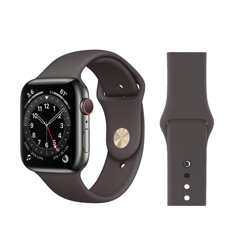 Solid Silicone Bands For Apple Watch 6/SE/5/4/3/2/1 Stylish Strap Replacement - Perfii in Saudi Kuwait