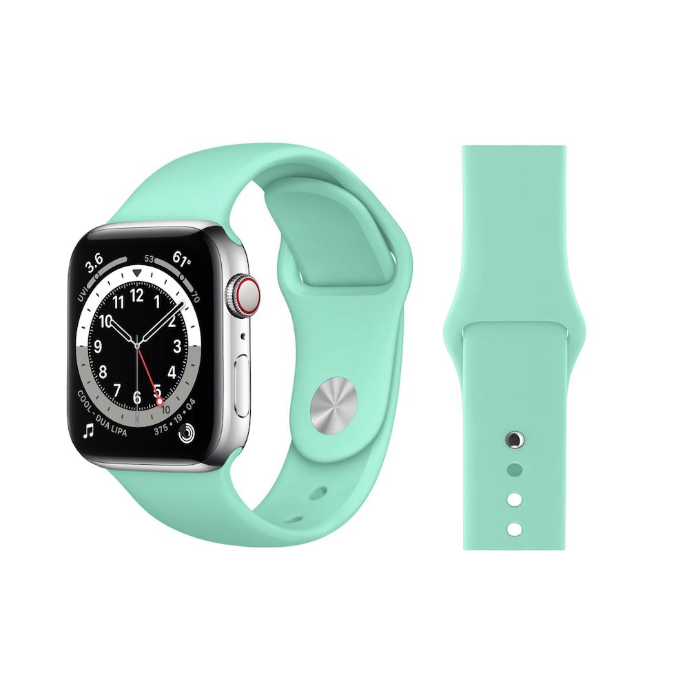 Solid Silicone Bands For Apple Watch 6/SE/5/4/3/2/1 Vibrant Strap Replacement - Perfii in Saudi Kuwait