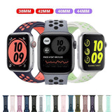 Sports Silicone Bands For Apple Watch 6/SE/5/4/3/2/1 Stylish Strap Replacement