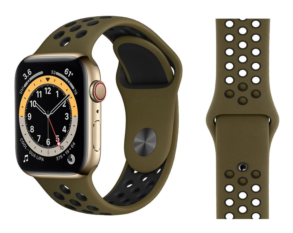 Sports Silicone Bands For Apple Watch 6/SE/5/4/3/2/1 Stylish Strap Replacement - Perfii in Saudi Kuwait